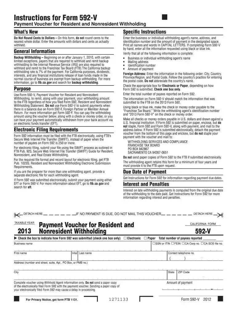 form 592 v 2013 Preview on Page 1