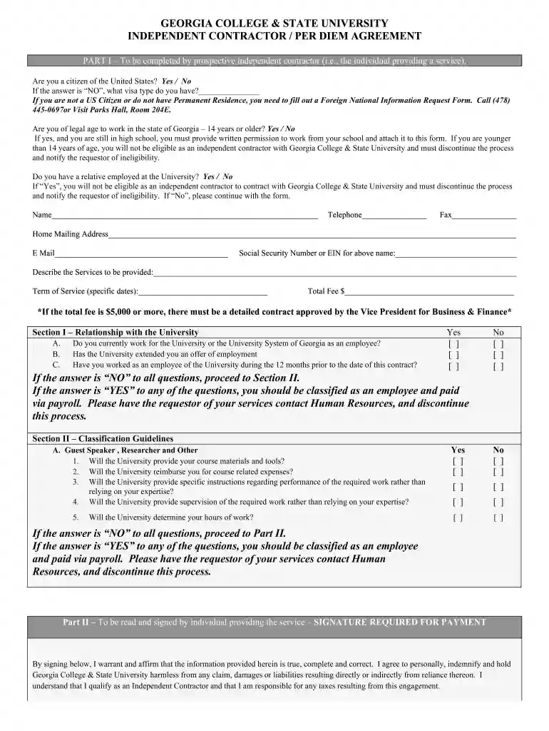 per diem agreement template Preview on Page 1