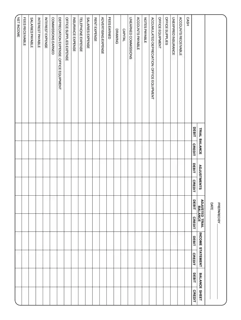 debit credit form Preview on Page 1