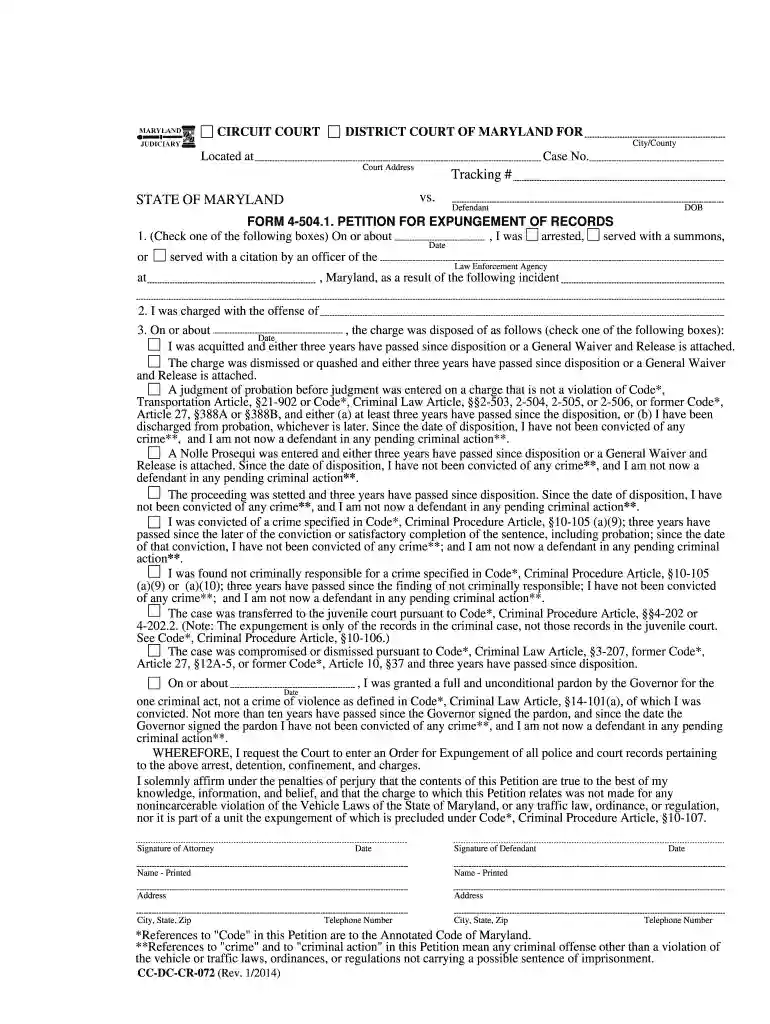 maryland expungement online Preview on Page 1