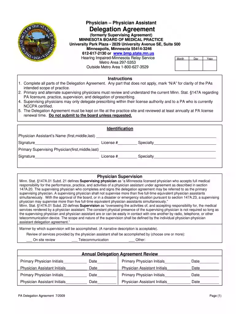 Delegation Agreement - Minnesota.gov - mn Preview on Page 1
