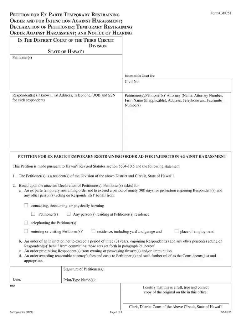 how to dissolve a tro in hawaii Preview on Page 1