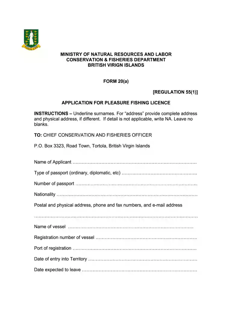 bvi fishing license Preview on Page 1