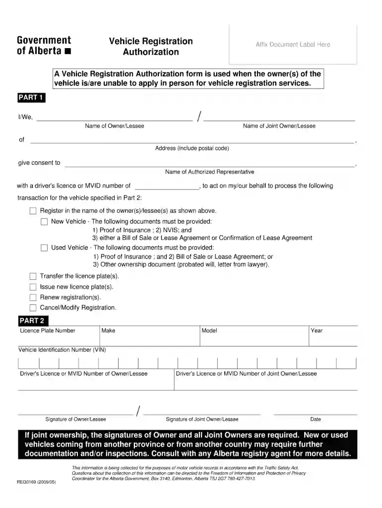 authorization for vehicle services Preview on Page 1
