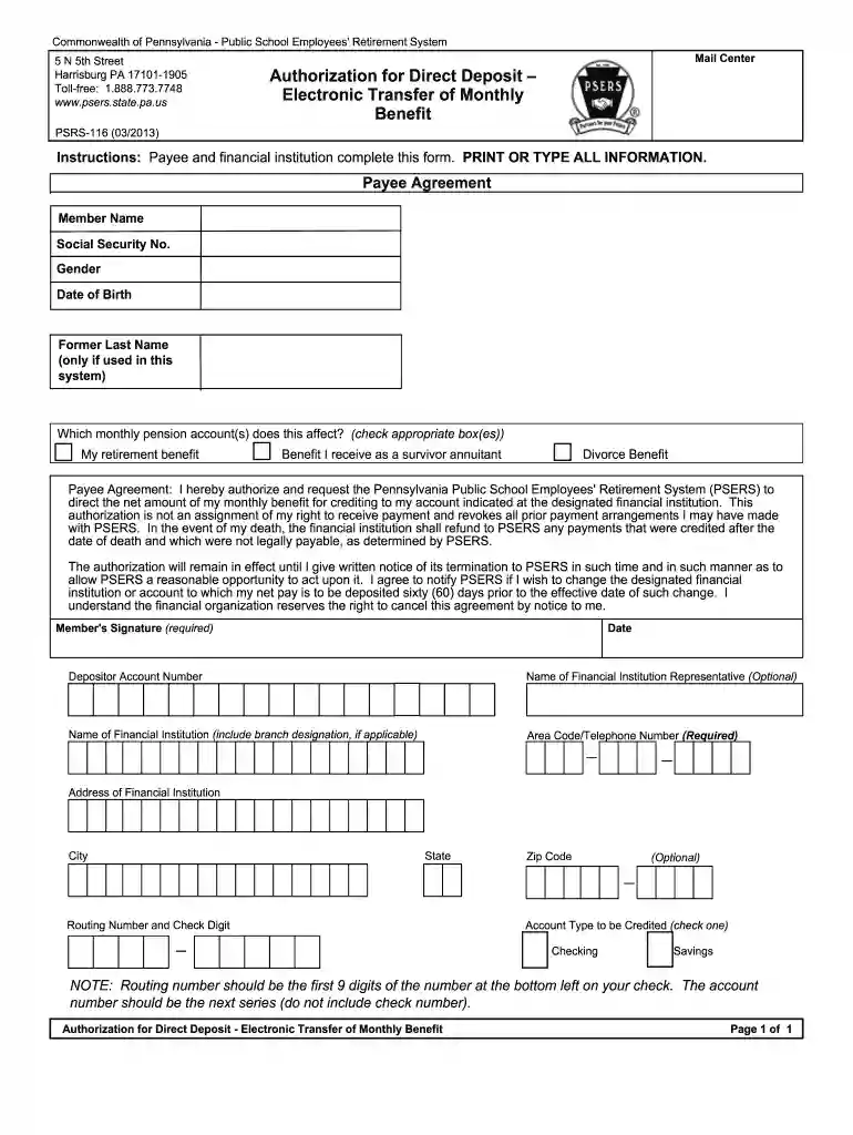 psers forms 2013 Preview on Page 1