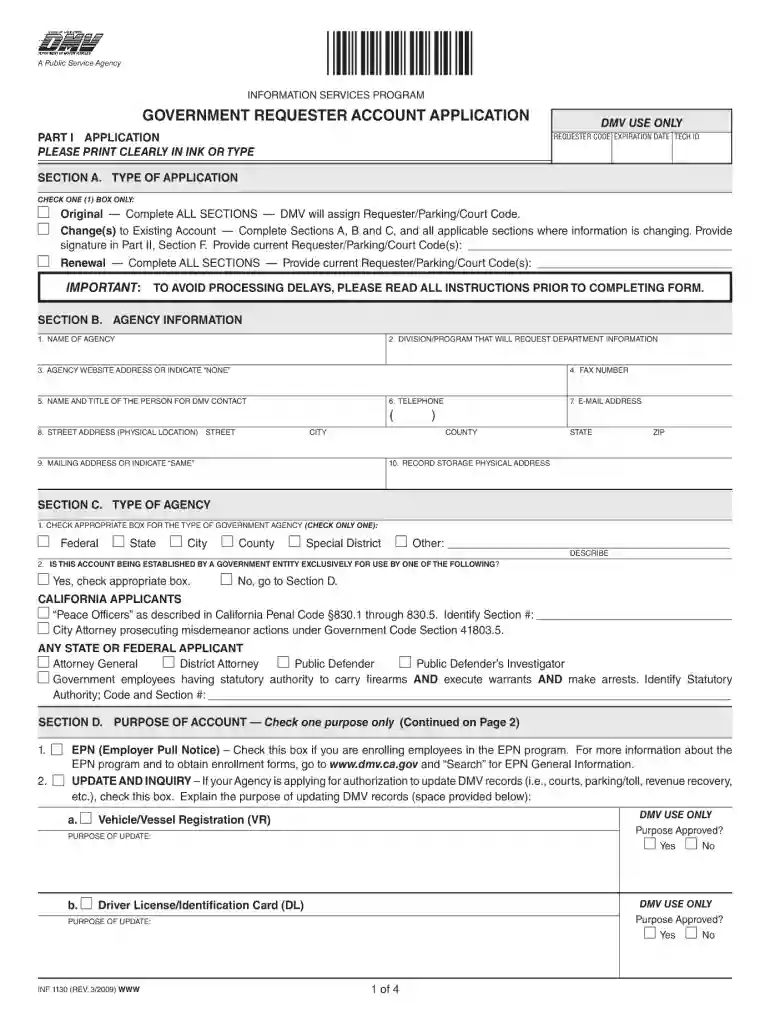 form 1130 Preview on Page 1