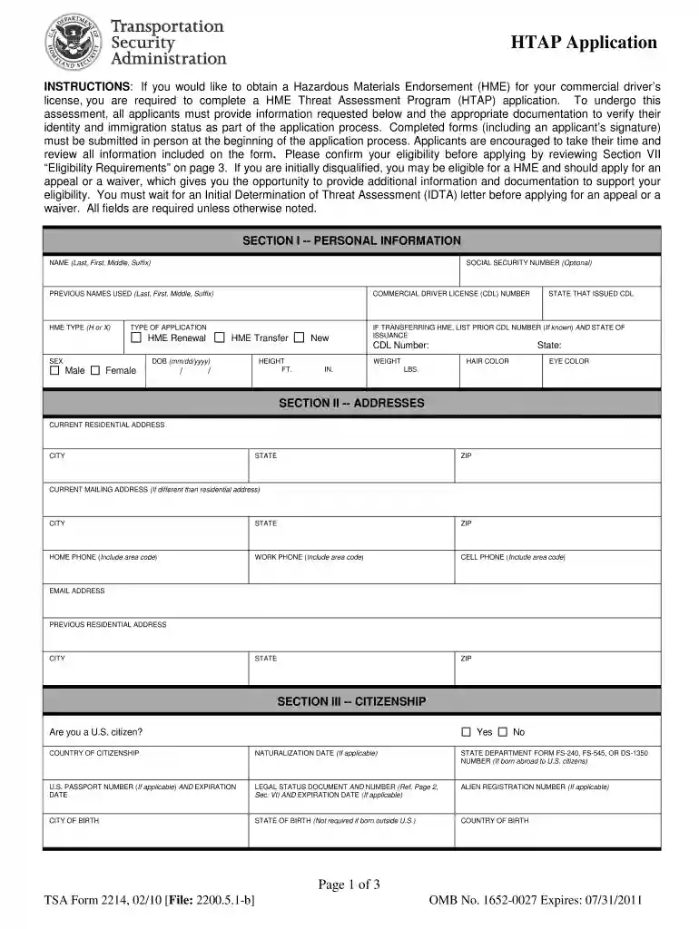 hazmat endorsement texas Preview on Page 1