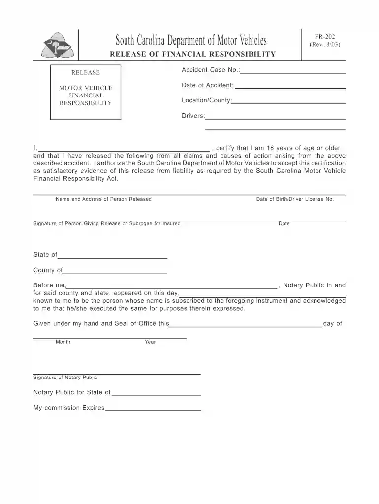 form 103 a scdmv Preview on Page 1