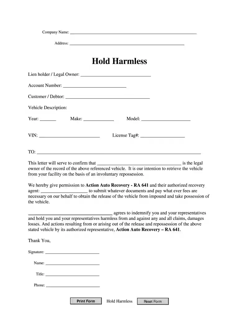 repo order form pdf Preview on Page 1