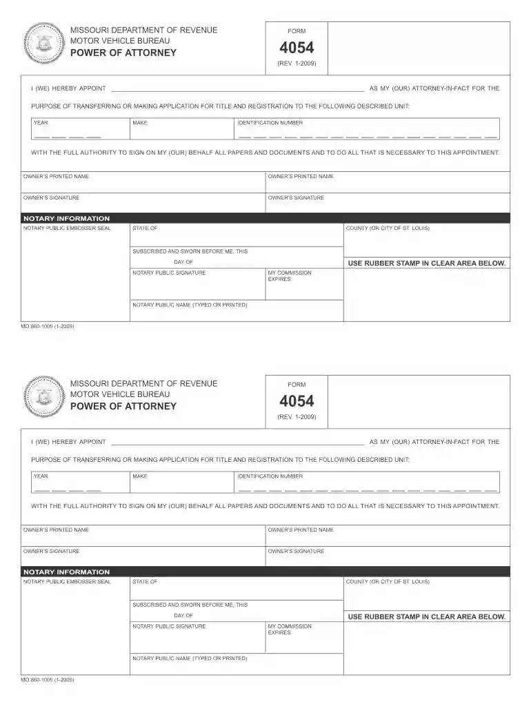 mo form 4054 Preview on Page 1