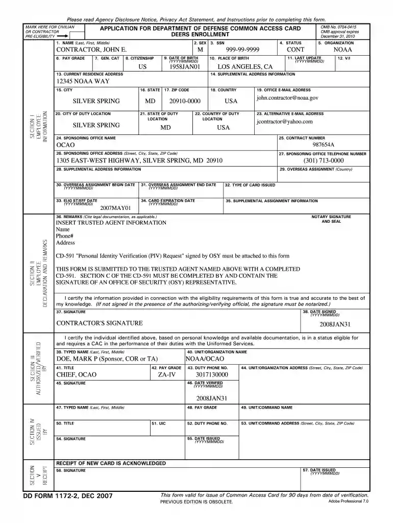 dd1172 Preview on Page 1