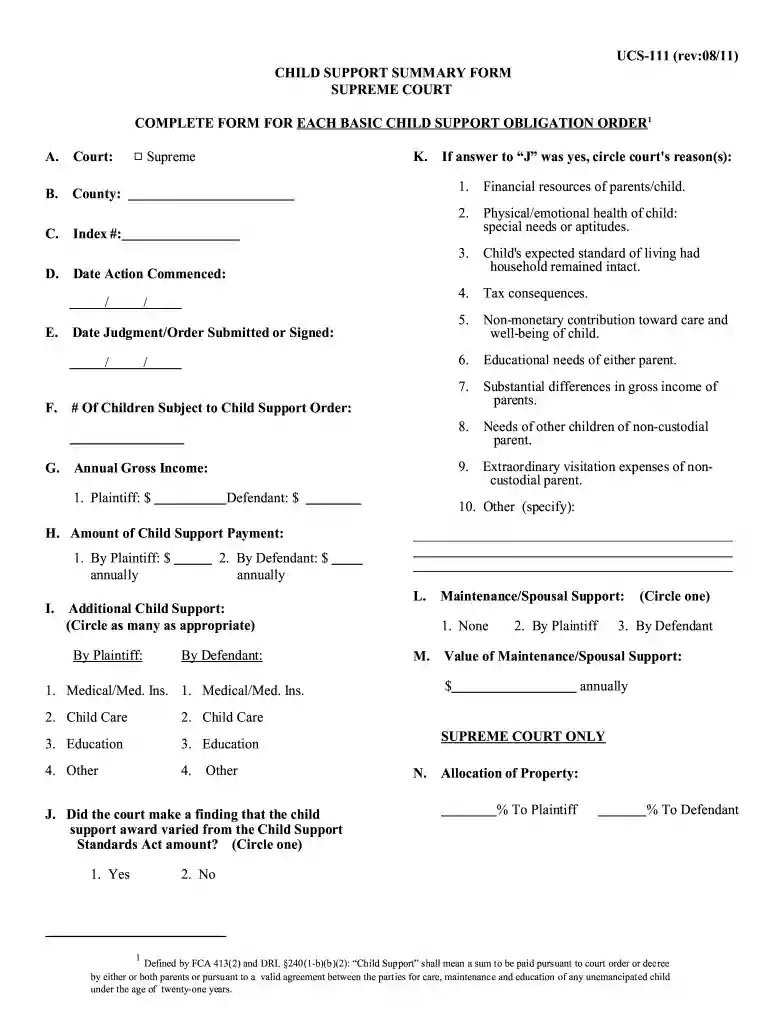nys child support modification form pdf Preview on Page 1