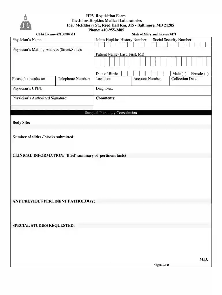 medical requisition form Preview on Page 1