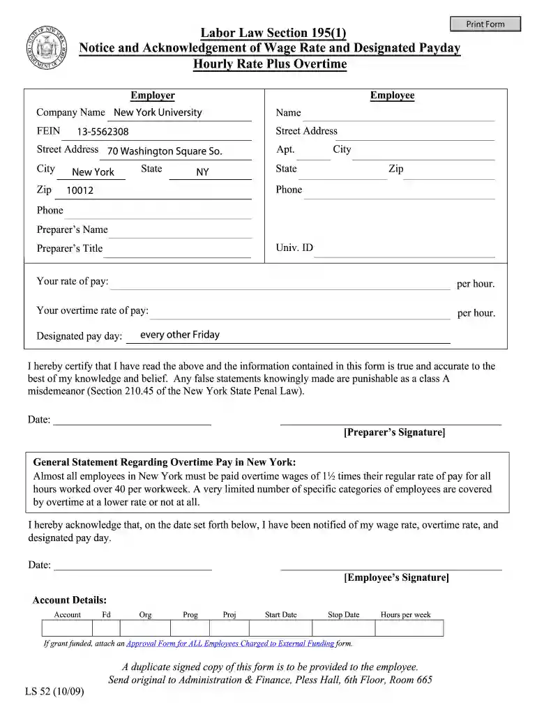 Labor Law Section 195(1) - New York University - steinhardt nyu Preview on Page 1