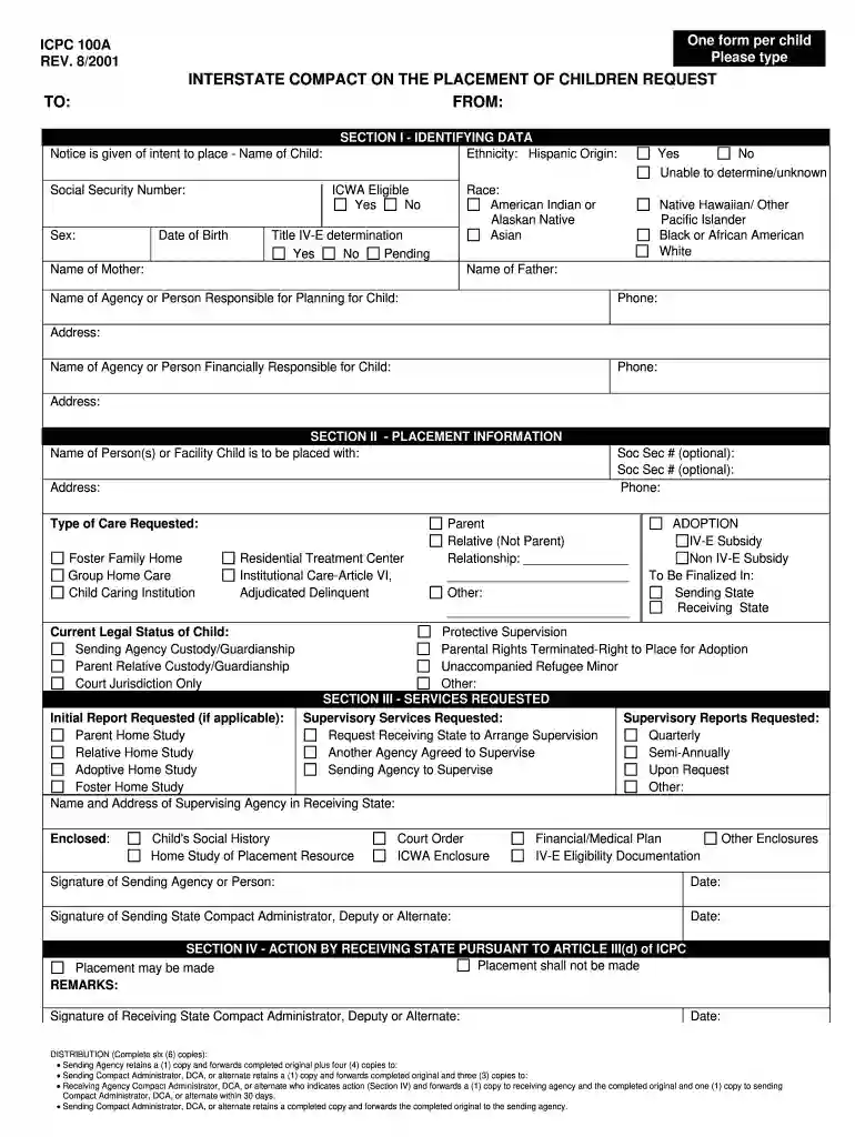 icpc 100a form and instructions Preview on Page 1