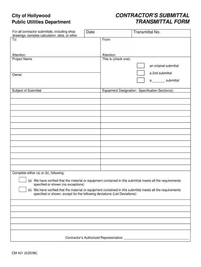 submittal cover sheet template Preview on Page 1