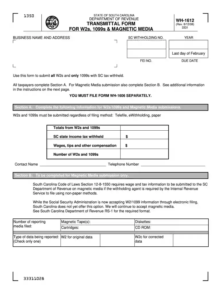 sc form wh 1612 2008 Preview on Page 1