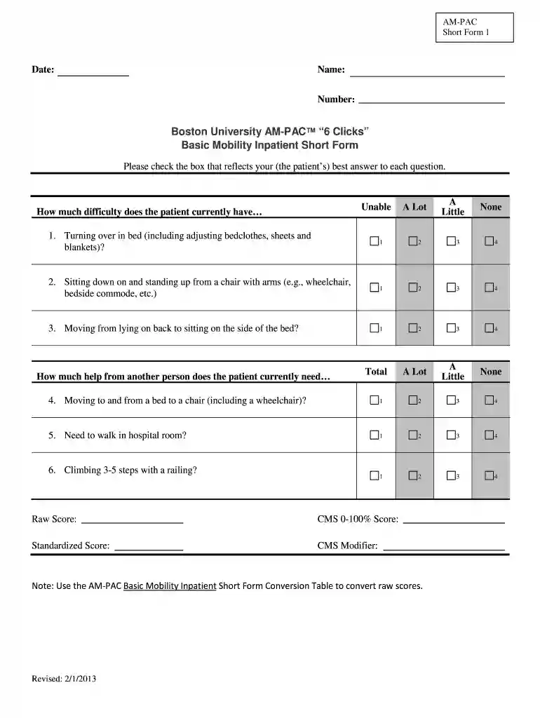 ampac score Preview on Page 1