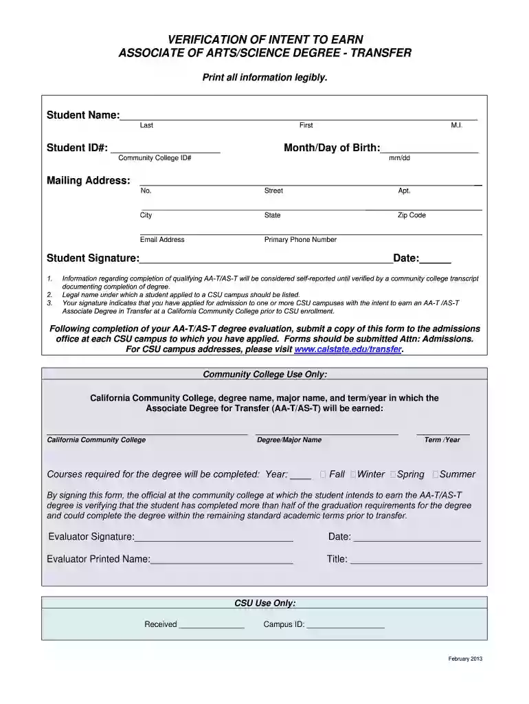 associate degree of arts Preview on Page 1