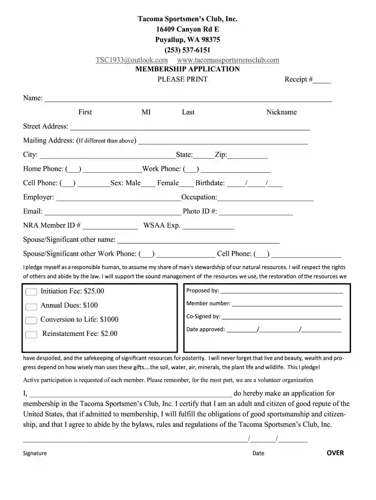 tacoma sportsmans club Preview on Page 1