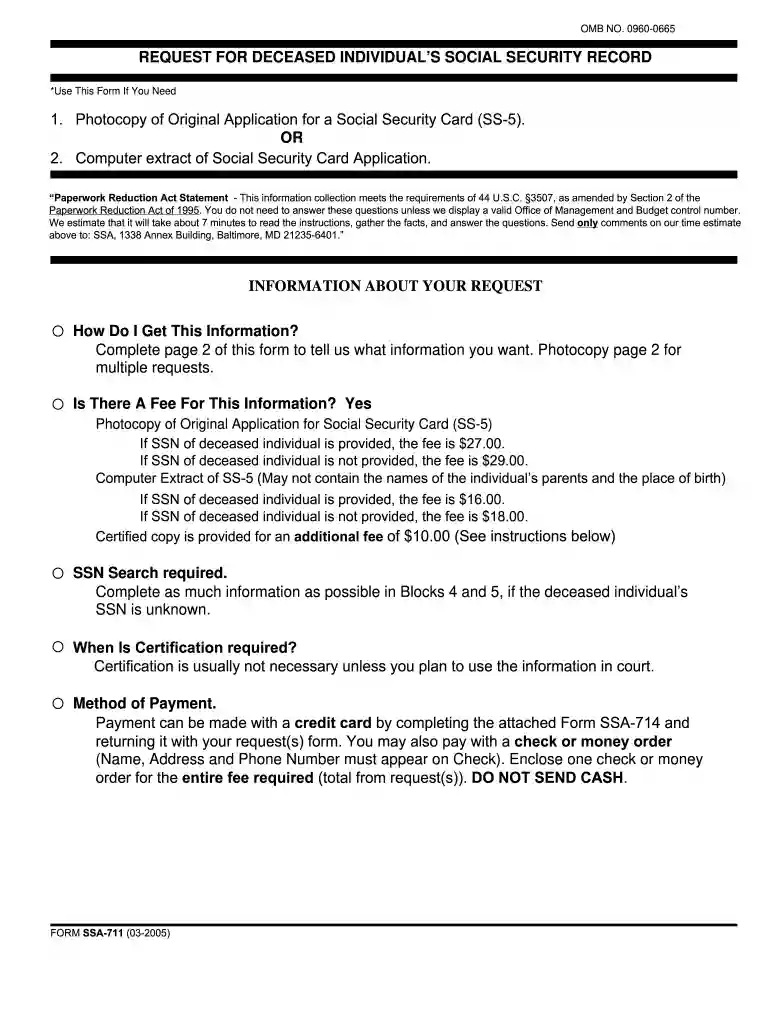 ssa 711 Preview on Page 1