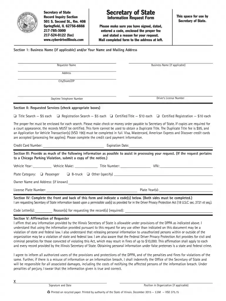 illinois request formDocHubcom Preview on Page 1