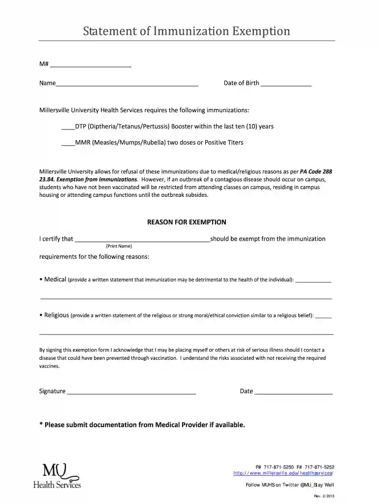 immunization exemption Preview on Page 1