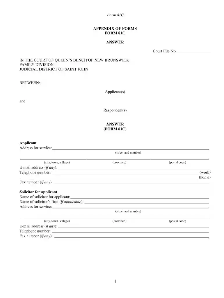 form 81c Preview on Page 1