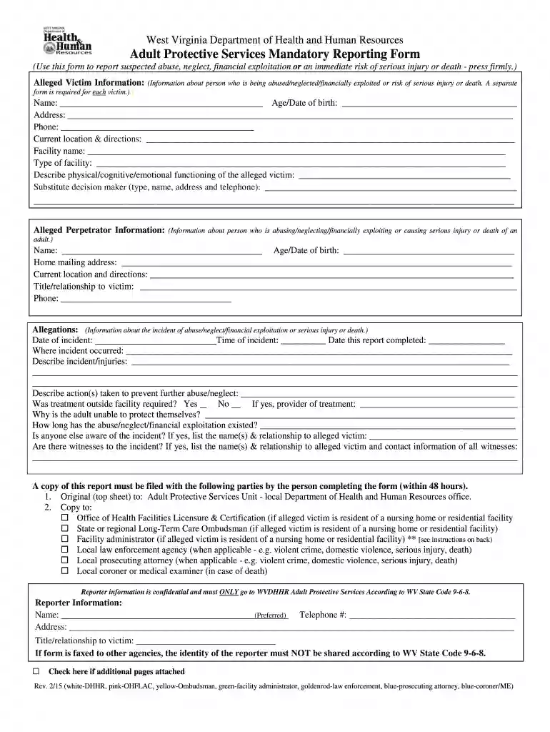 wv adult protective services Preview on Page 1