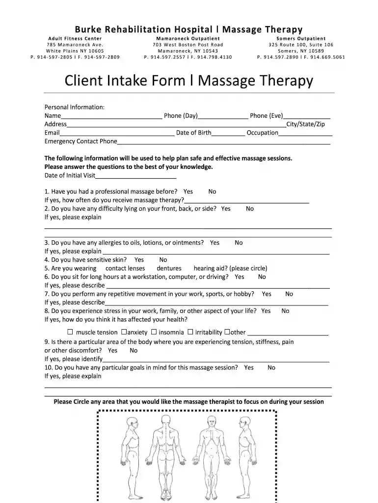 script for massage therapist Preview on Page 1