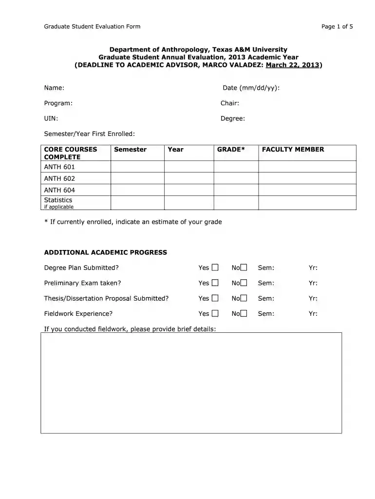 annual evaluation tamu Preview on Page 1