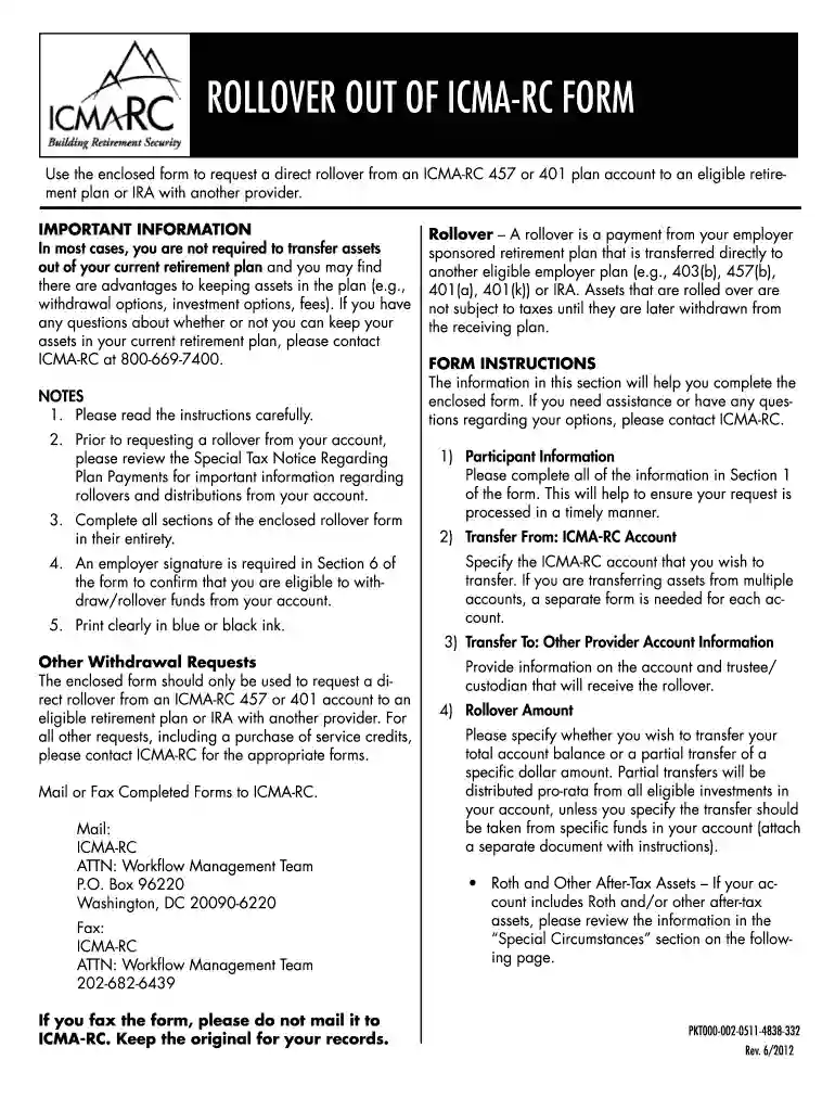 mission square rollover form Preview on Page 1