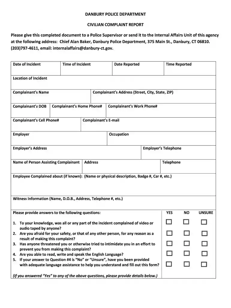 danbury police department reviews Preview on Page 1