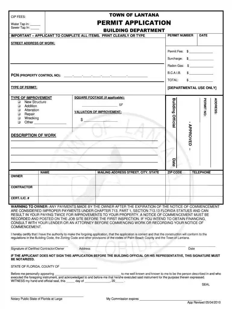 lantana building department Preview on Page 1