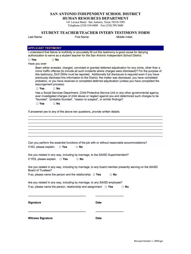 saisd background check Preview on Page 1