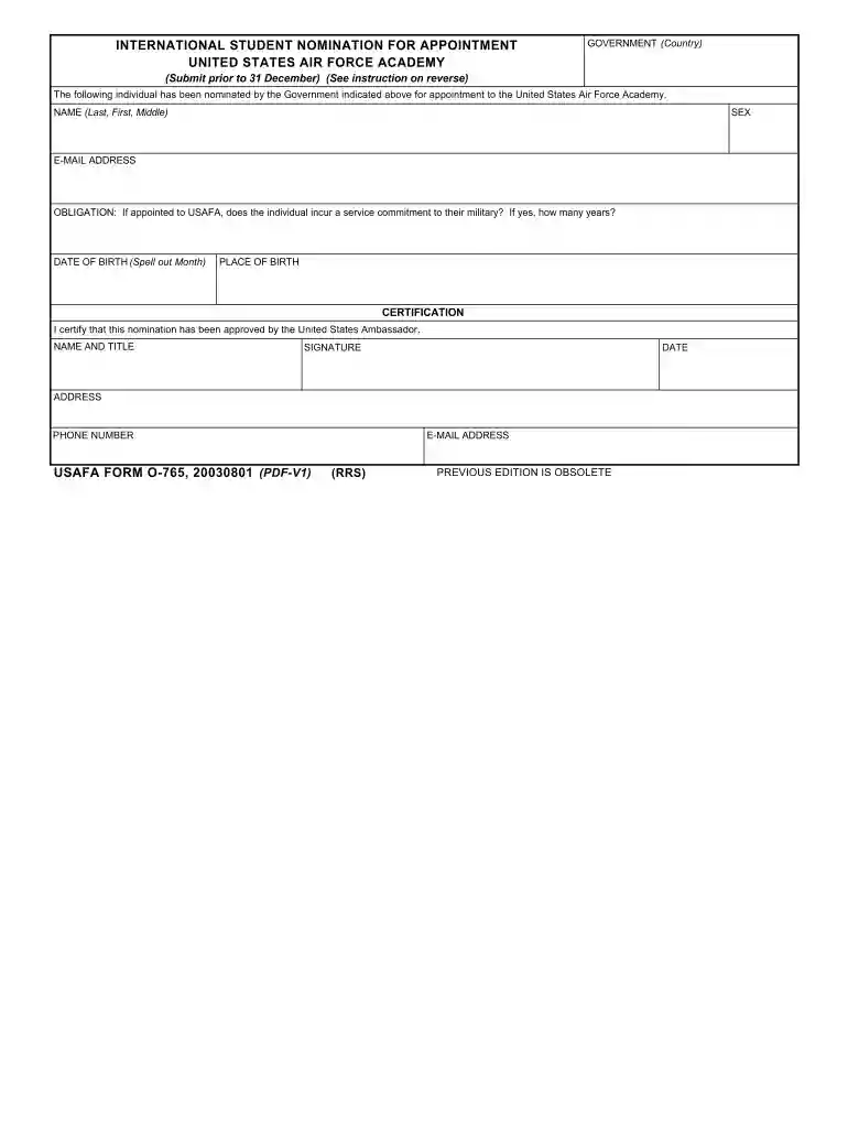 usafa international students Preview on Page 1