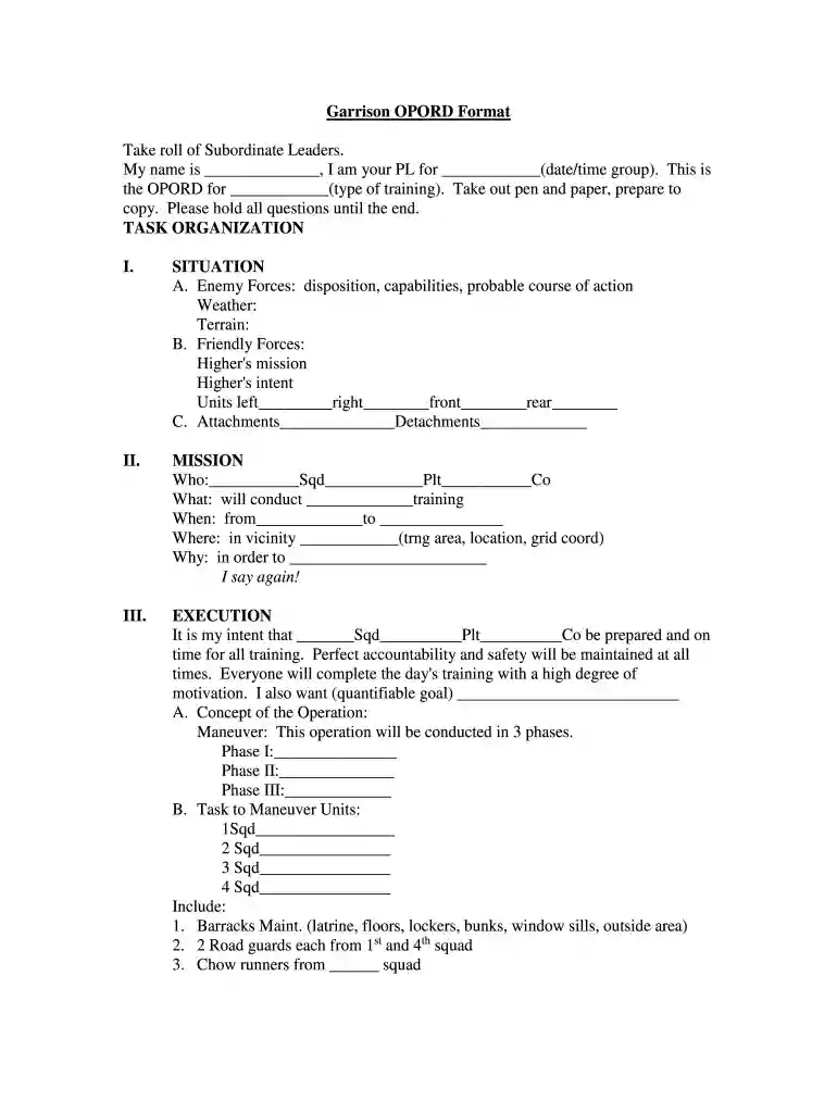 opord shell Preview on Page 1