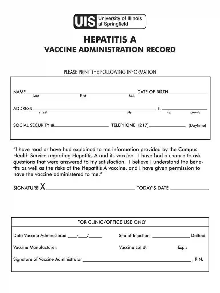 hepatitis b form Preview on Page 1