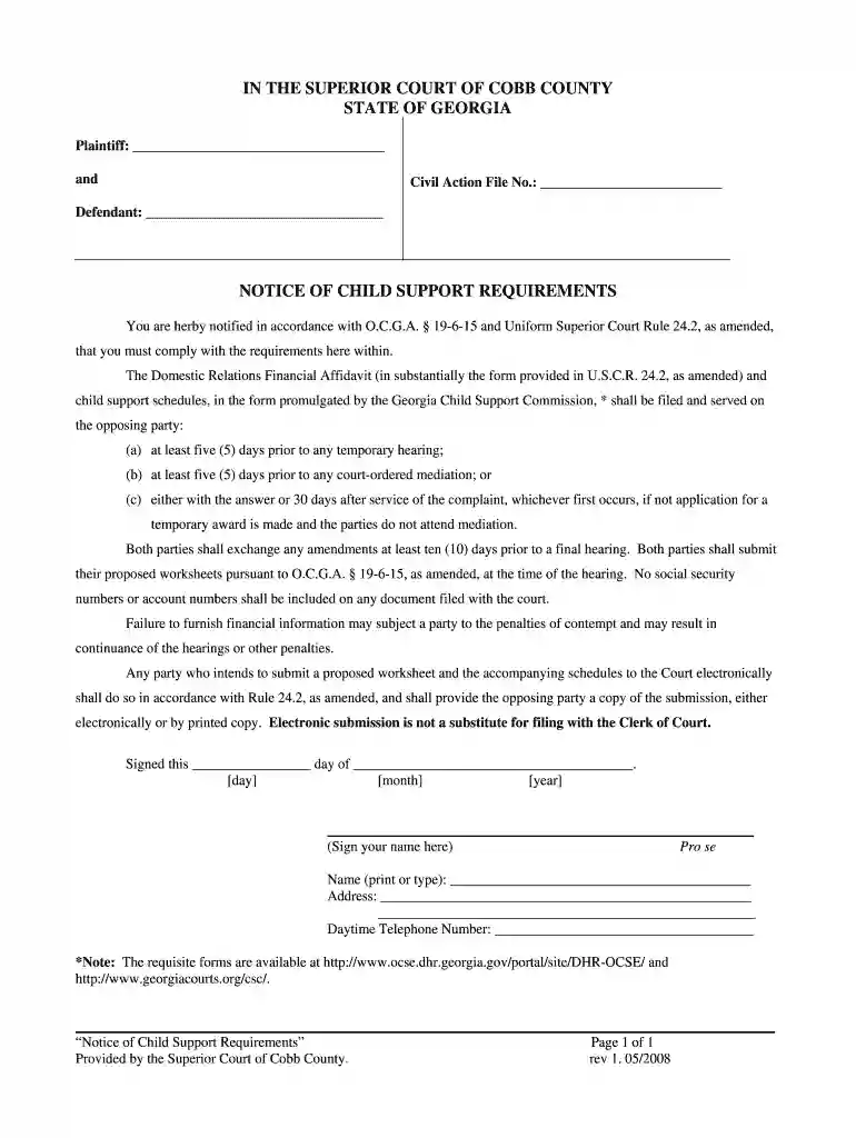 cobb county child support Preview on Page 1