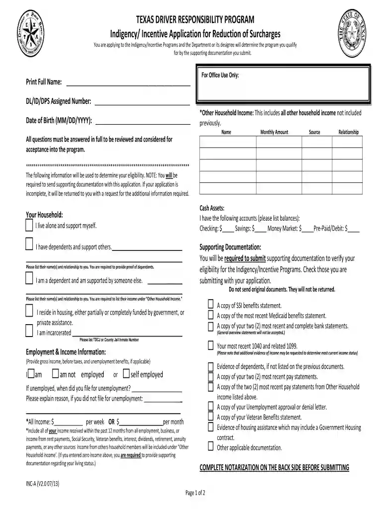 indigent program for tickets Preview on Page 1