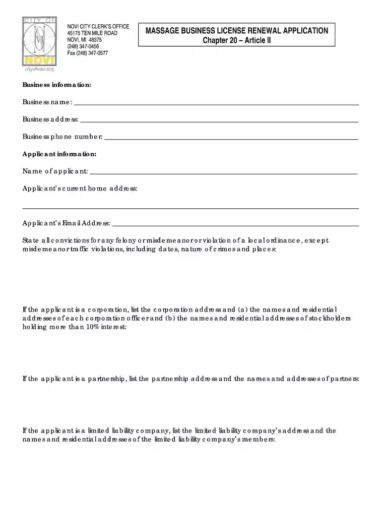 renew massage license ma Preview on Page 1