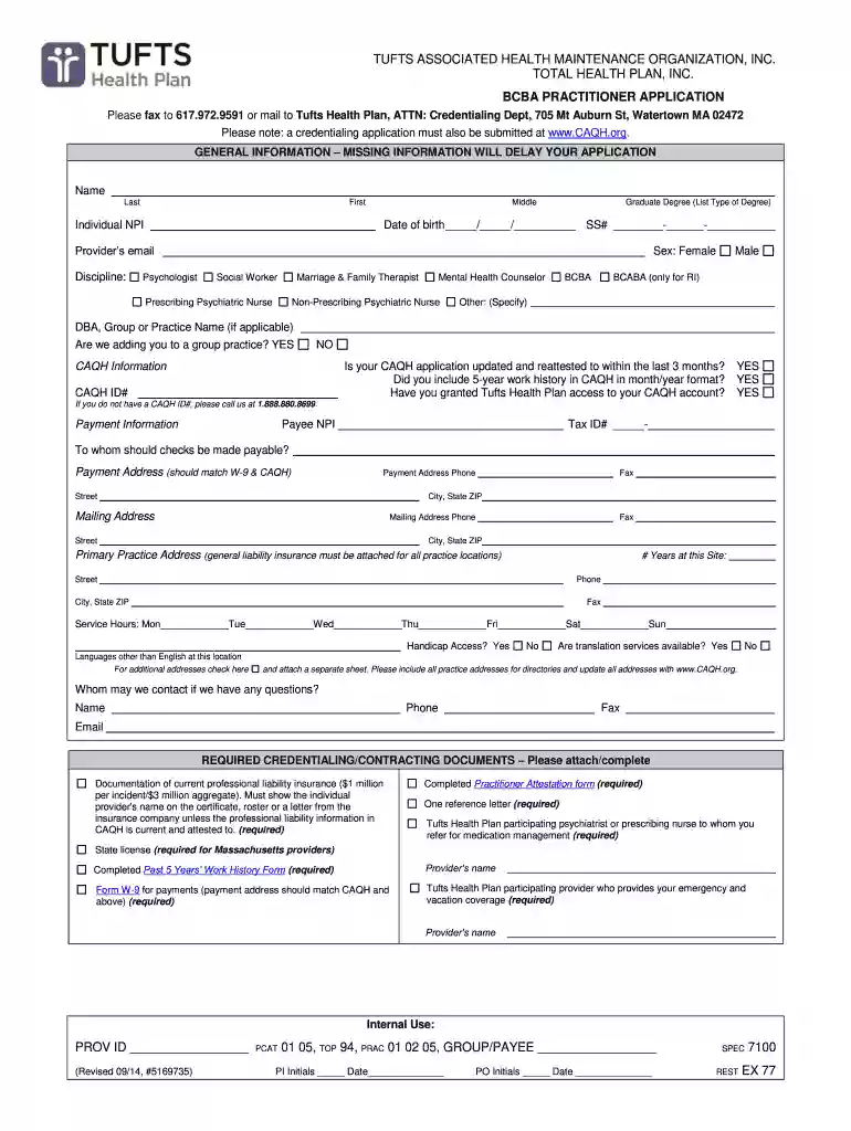 bcba experience form Preview on Page 1
