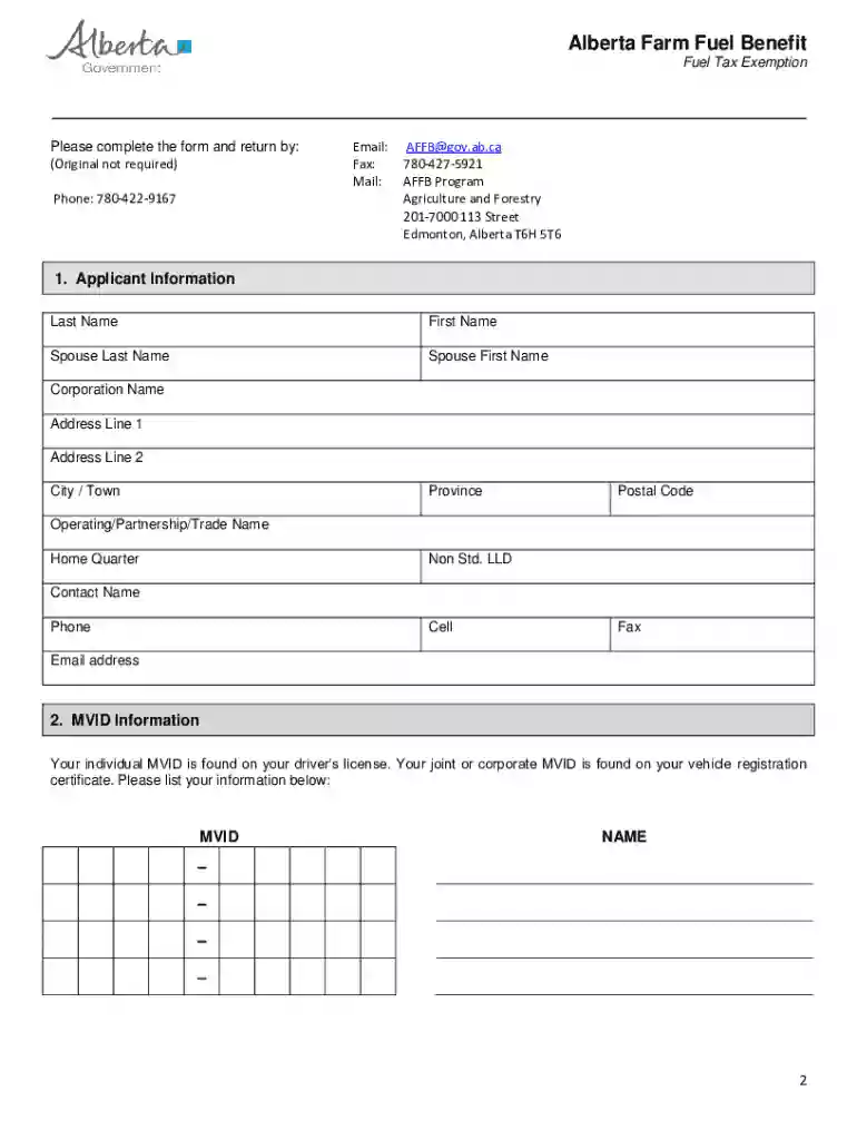 alberta farm fuel application Preview on Page 1