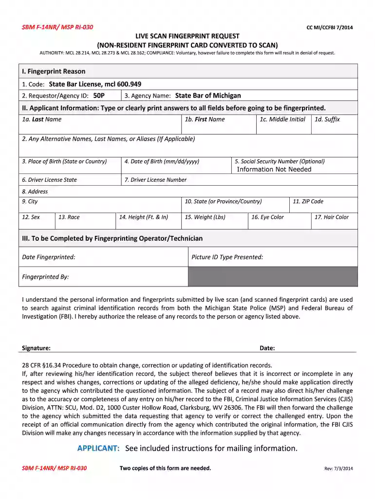 mi f form ccfbi Preview on Page 1