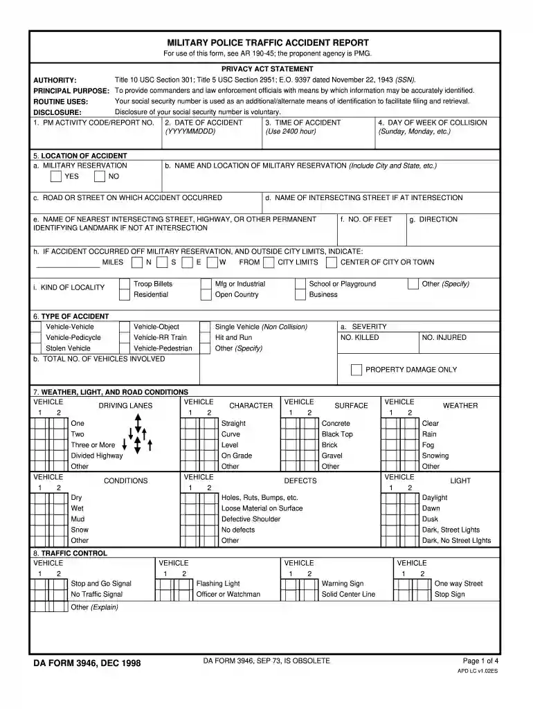 da form 3946 Preview on Page 1