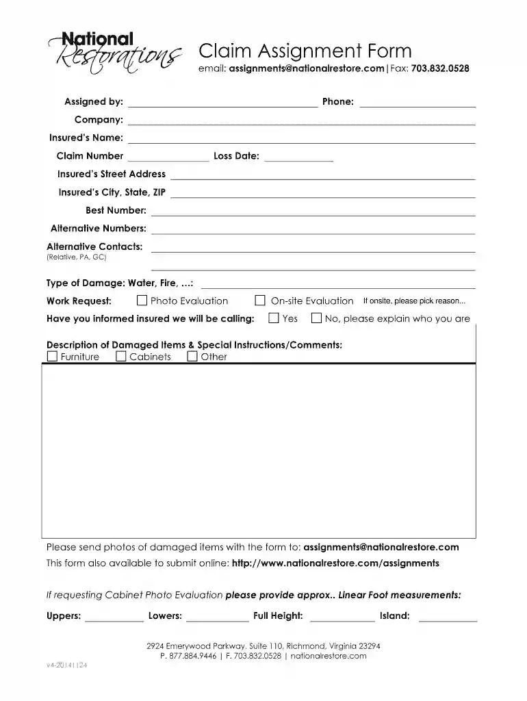 Claim Assignment Form - d10k7k7mywg42zcloudfrontnet Preview on Page 1