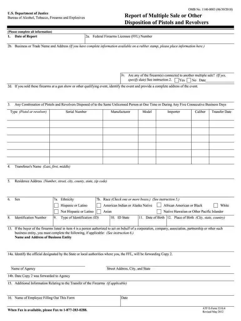 atf form 3310 Preview on Page 1