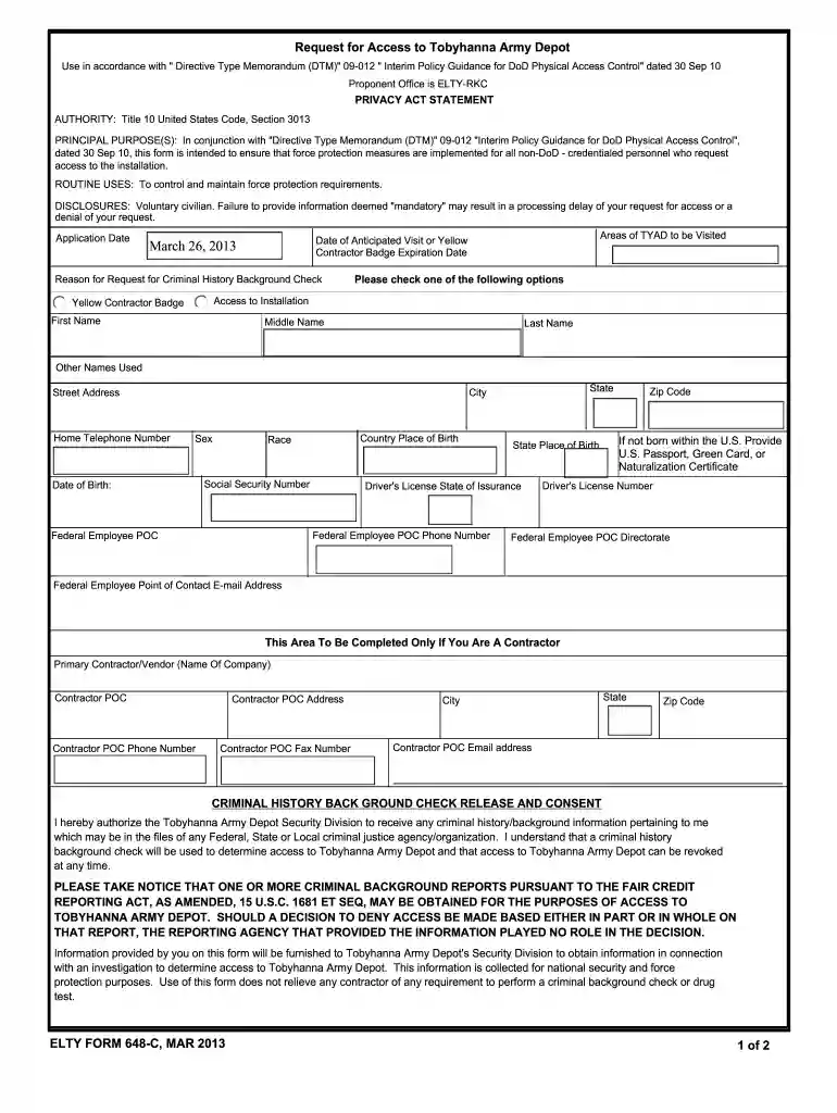 what is elty 2013 form Preview on Page 1
