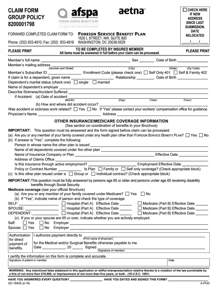 aetna afspa Preview on Page 1