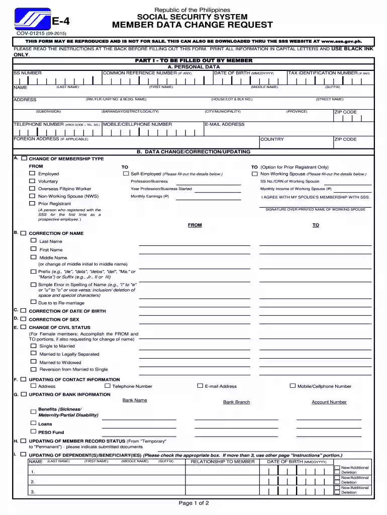 sss e4 form Preview on Page 1